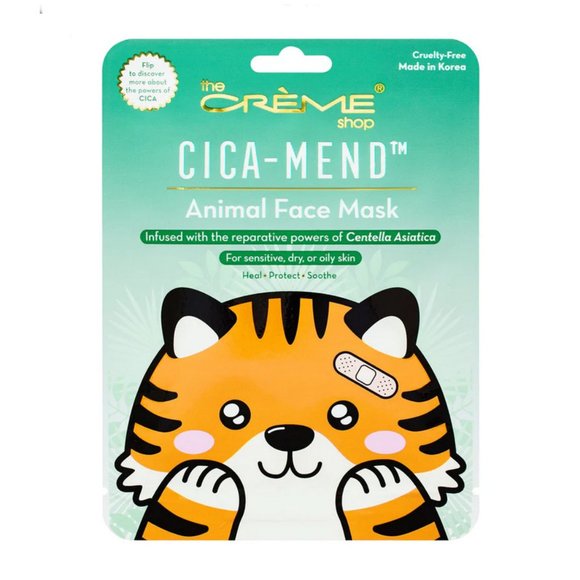 NEW The Creme Shop Set of 3 Cica-Mend - Animated Tiger Face Mask - Picture 4 of 4
